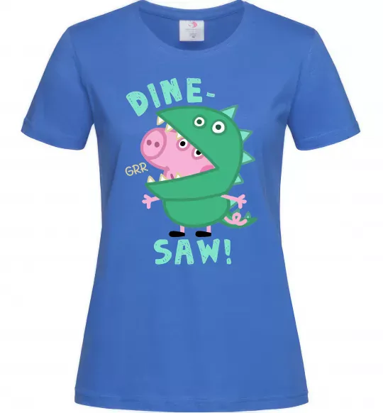 Женская футболка Dine-saw Peppa Ярко-синий фото