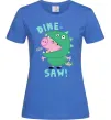 Женская футболка Dine-saw Peppa Ярко-синий фото