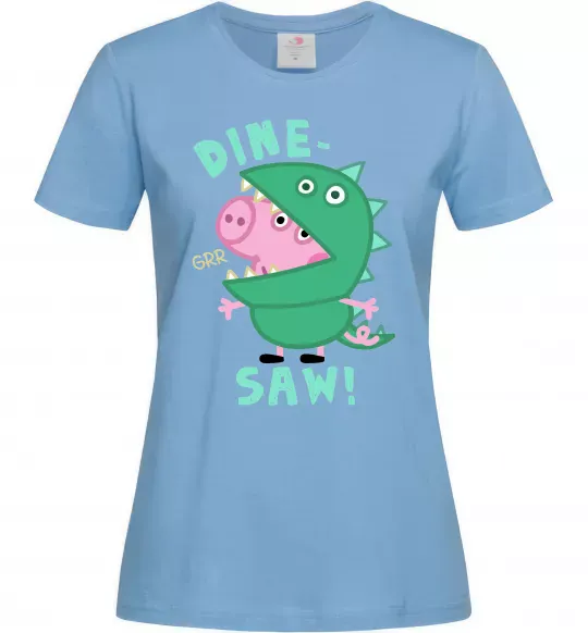 Женская футболка Dine-saw Peppa Голубой фото