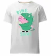 Чоловіча преміум футболка Dine-saw Peppa Білий фото
