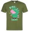 Чоловіча футболка Dine-saw Peppa Оливковий фото