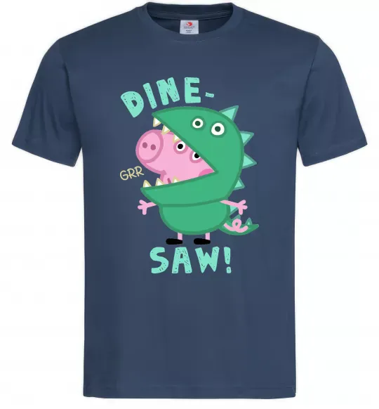 Чоловіча футболка Dine-saw Peppa Темно-синій фото