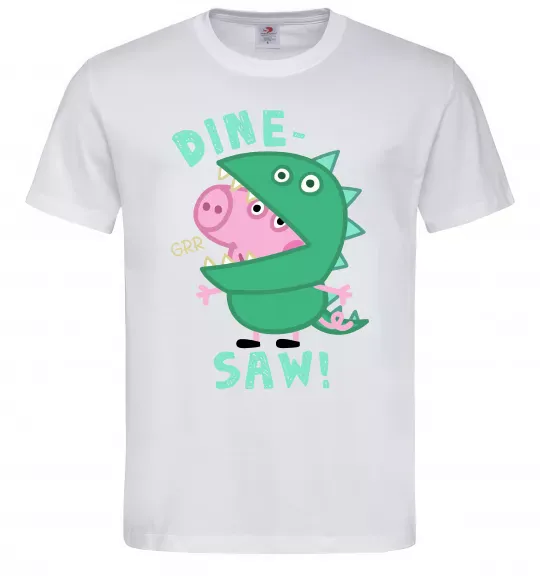 Чоловіча футболка Dine-saw Peppa Білий фото