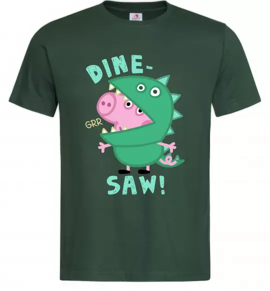 Чоловіча футболка Dine-saw Peppa Темно-зелений фото