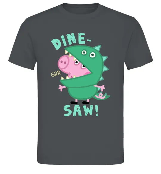 Чоловіча футболка Dine-saw Peppa Графіт фото