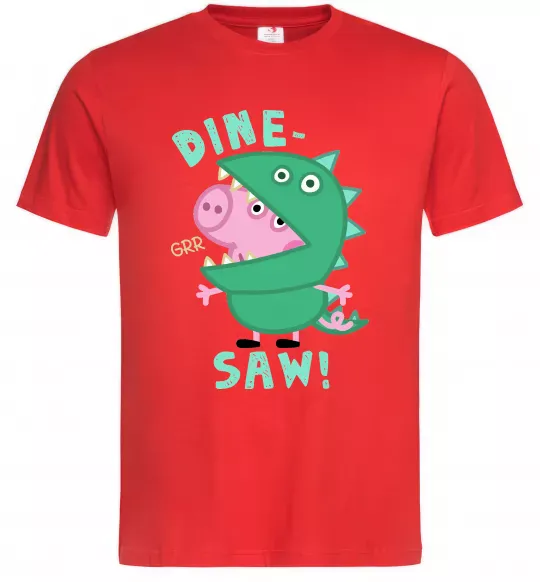 Чоловіча футболка Dine-saw Peppa Червоний фото