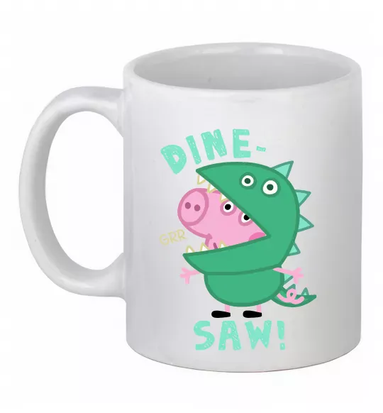 Чашка керамическая Dine-saw Peppa Белый фото