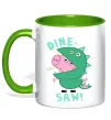 Чашка с цветной ручкой Dine-saw Peppa Зеленый фото