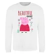 Свитшот Beatiful mummy pig Белый фото