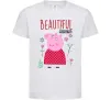 Дитяча футболка Beatiful mummy pig Білий фото