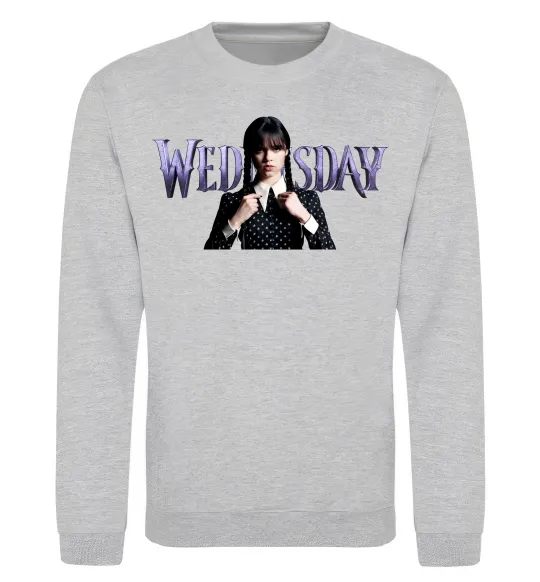 Свитшот Wednesday Серый меланж фото