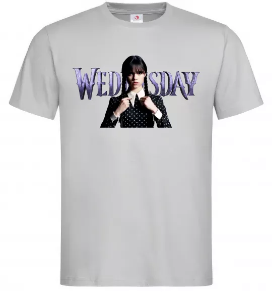 Мужская футболка Wednesday Серый фото