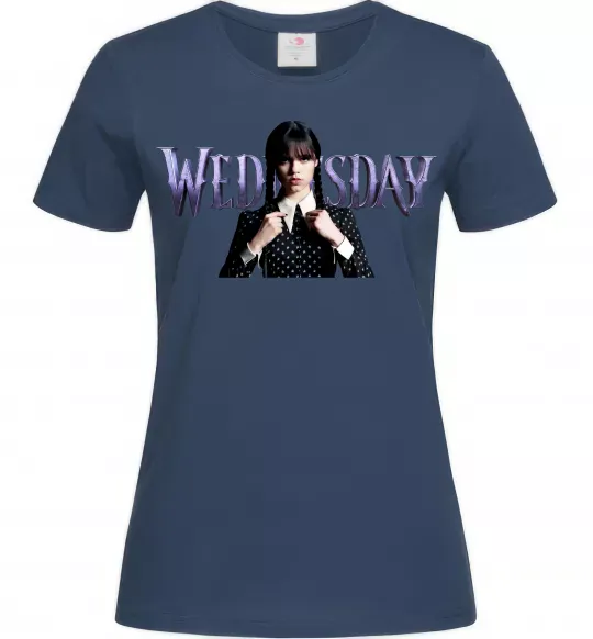 Женская футболка Wednesday Темно-синий фото
