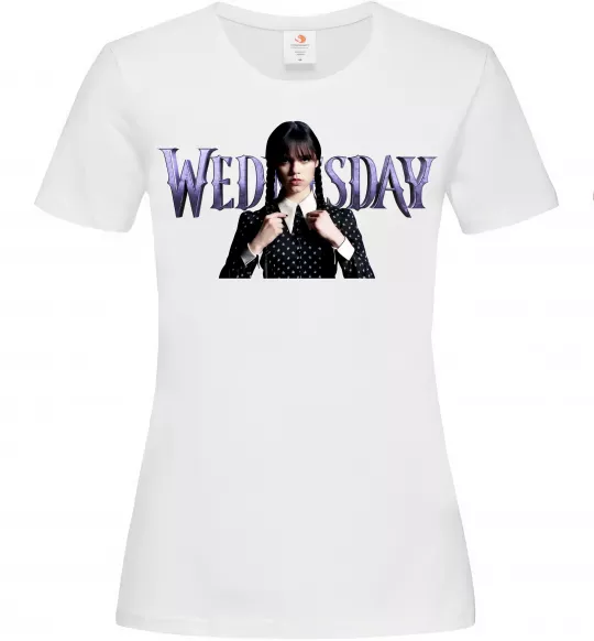 Женская футболка Wednesday Белый фото