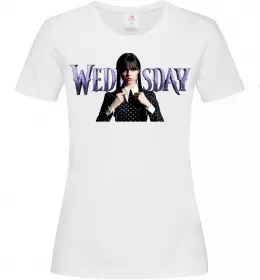 Женская футболка Wednesday Белый фото