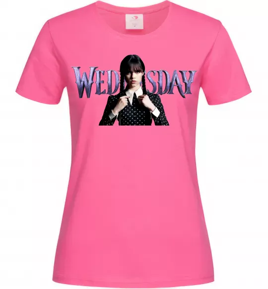 Женская футболка Wednesday Ярко-розовый фото