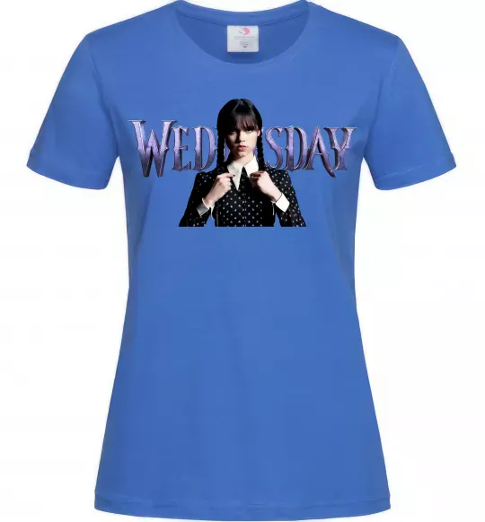 Женская футболка Wednesday Ярко-синий фото