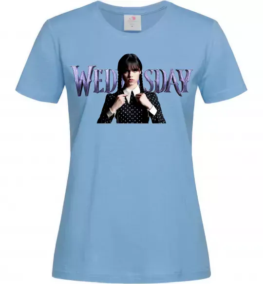 Женская футболка Wednesday Голубой фото