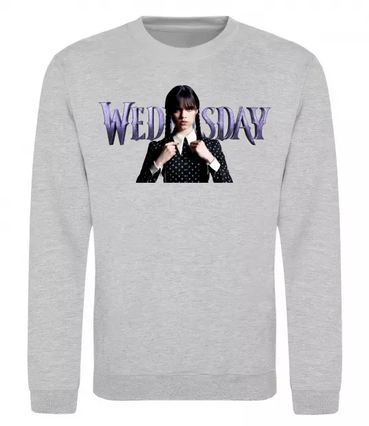 Світшот Wednesday Сірий меланж фото