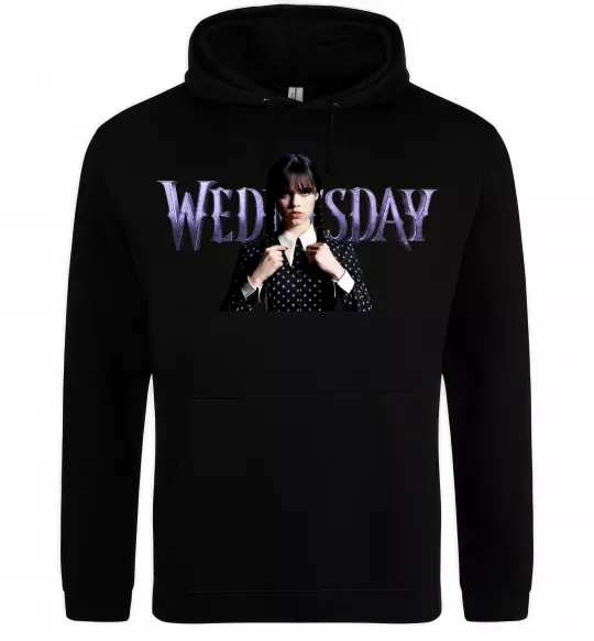 Мужская толстовка (худи) Wednesday Черный фото