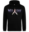 Мужская толстовка (худи) Wednesday Черный фото