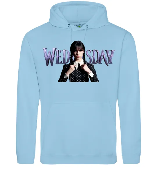 Жіноча толстовка (худі) Wednesday Блакитний фото