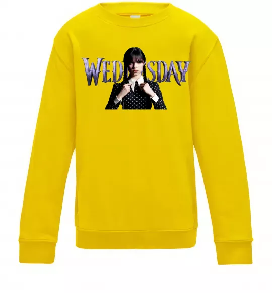 Детский Свитшот Wednesday Солнечно желтый фото