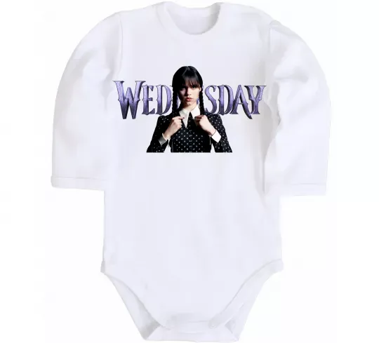 Детский боди Wednesday Белый фото