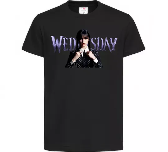 Детская футболка Wednesday Черный фото
