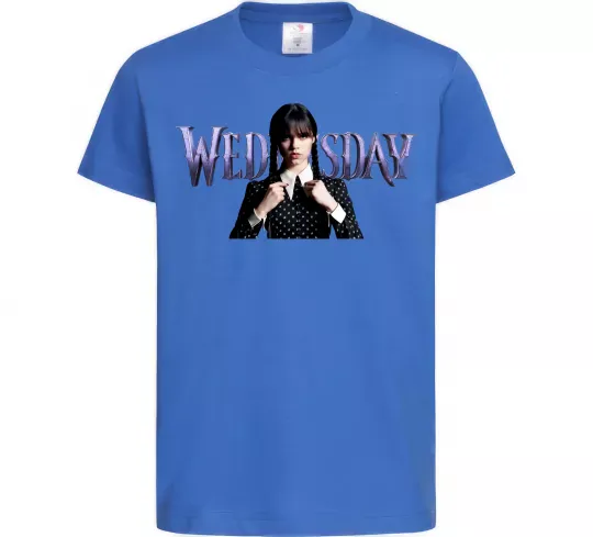 Детская футболка Wednesday Ярко-синий фото