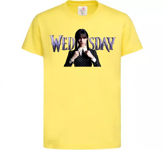 Детская футболка Wednesday Лимонный фото