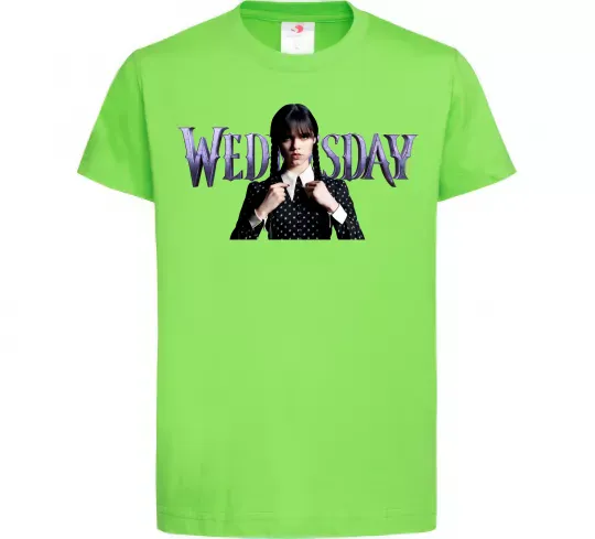 Детская футболка Wednesday Лаймовый фото