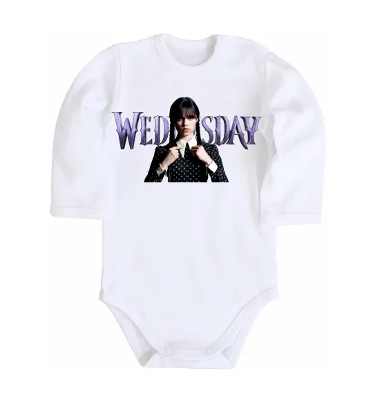 Детский боди Wednesday Белый фото