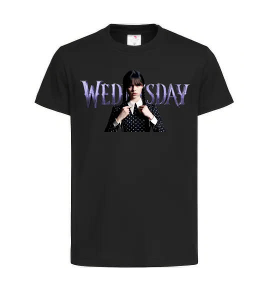 Детская футболка Wednesday Черный фото