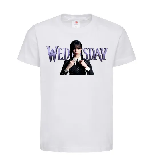 Детская футболка Wednesday Белый фото