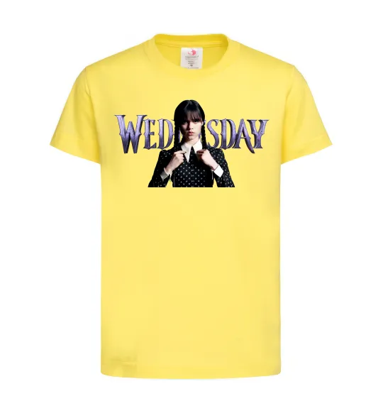 Детская футболка Wednesday Лимонный фото