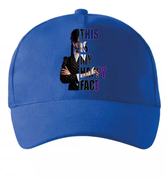 Кепка Wednesday this is my happy face Яскраво-синій фото