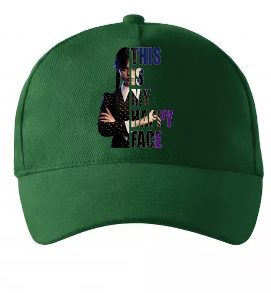 Кепка Wednesday this is my happy face Темно-зелений фото