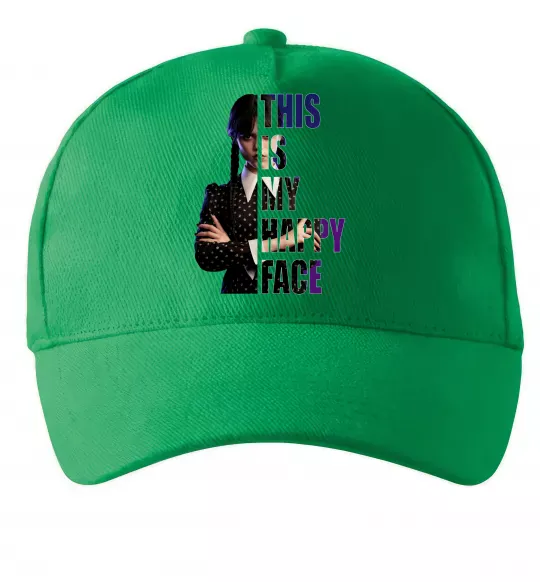 Кепка Wednesday this is my happy face Зелений фото