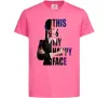 Дитяча футболка Wednesday this is my happy face Яскраво-рожевий фото