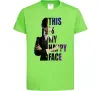 Дитяча футболка Wednesday this is my happy face Лаймовий фото