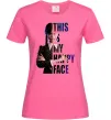 Женская футболка Wednesday this is my happy face Ярко-розовый Женская футболка Wednesday this is my happy face Ярко-розовый фото