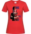 Женская футболка Wednesday this is my happy face Красный Женская футболка Wednesday this is my happy face Красный фото