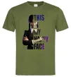 Чоловіча футболка Wednesday this is my happy face Оливковий Чоловіча футболка Wednesday this is my happy face Оливковий фото
