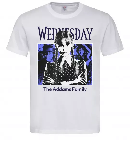 Мужская футболка Wednesday The Addams family Белый фото