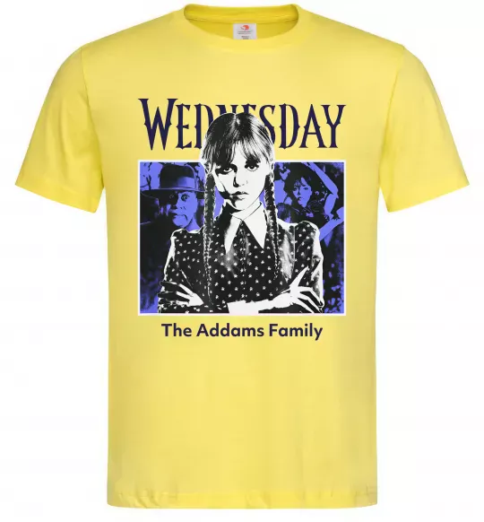Мужская футболка Wednesday The Addams family Лимонный фото