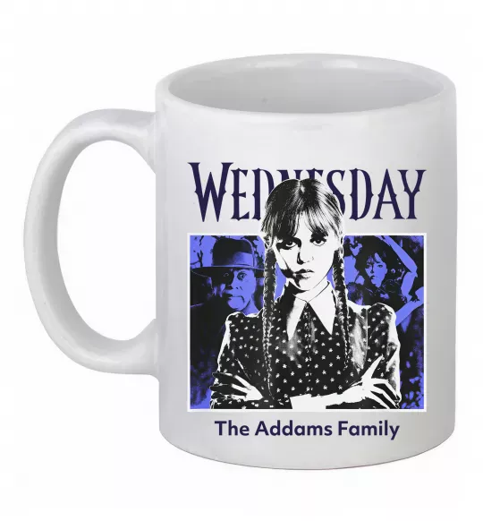Чашка керамічна Wednesday The Addams family Білий фото