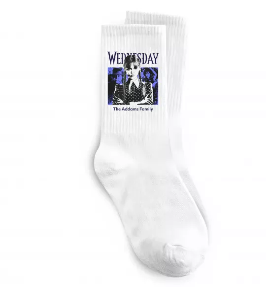 Носки Wednesday The Addams family Белый фото