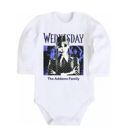 Детский боди Wednesday The Addams family Белый фото