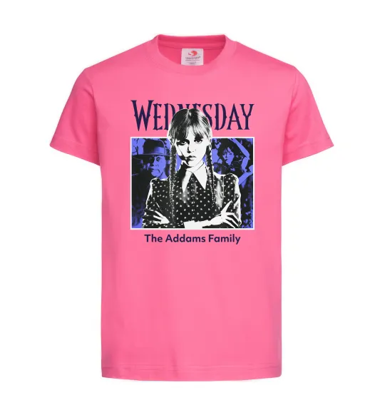 Детская футболка Wednesday The Addams family Ярко-розовый фото